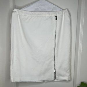 Premise White Front Zip Womens Pencil Skirt Like New Size 8 Pencil Skirt